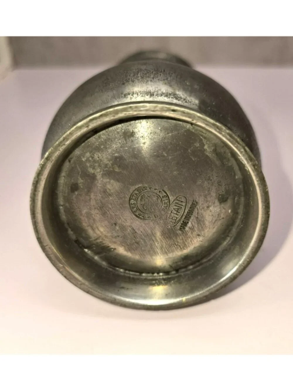 Vintage Les Etains Pewter Vase Paris France Decorative Collectible 5 In CM2355